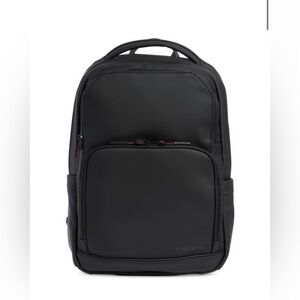 Bonobos Black Backpack with Subtle Red Accents